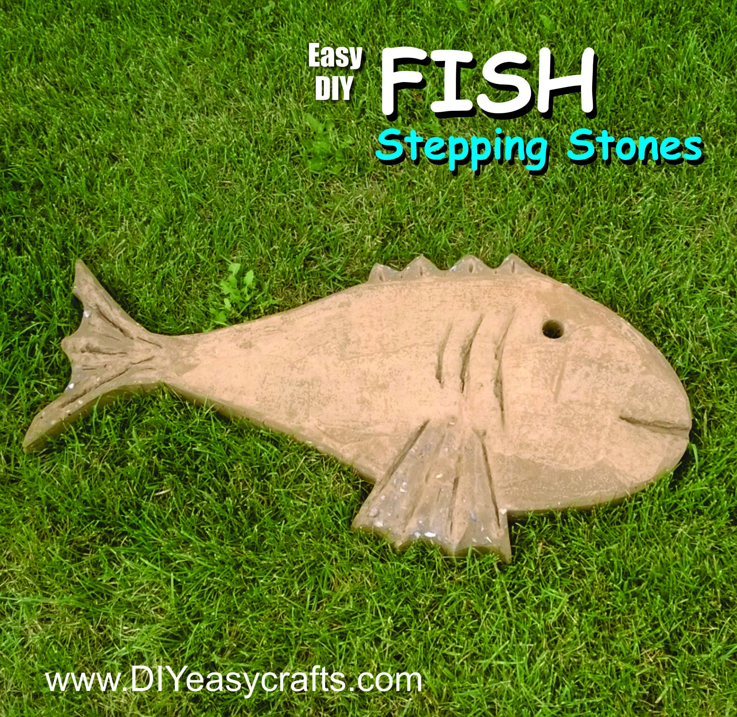 How To Make Easy Diy Fish Stepping Stones. Make Your Own Custom ... with Fish In Water Stepping Stone Mold