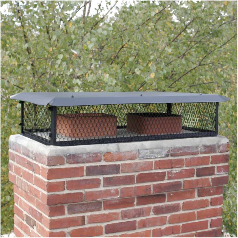 Hy-C Big Top Multi-Flue Black Galvanized Chimney Cap - Fireplacess.com for Protecting Your Home Top to Bottom The Importance of a Chimney Pipe with Cap