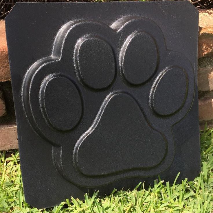 Large Dog Paw Print Stepping Stone Plastic Mold Concrete Cement 11 ... pertaining to Pawprint Stepping Stone Mold