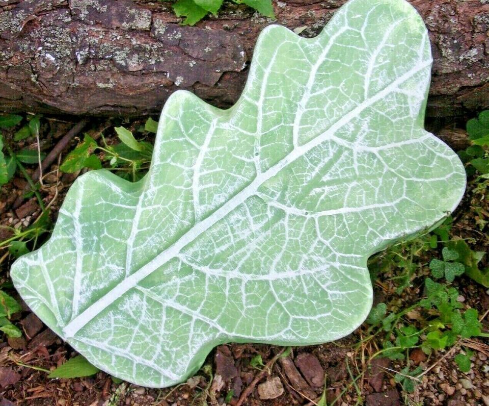 Leaf Stepping Stone Mold 12.5" X 8" X 1" Plaster Concrete Reusable ... in Big Leaf Stepping Stones Transforming Your Outdoor Space with Natural Elegance