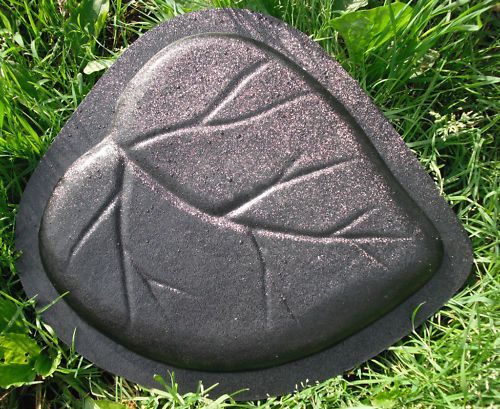 Leaf Stepping Stone Mold 15" X 14" X 1 Garden Casting Mould | Ebay ... throughout Big Leaf Stepping Stone Mold