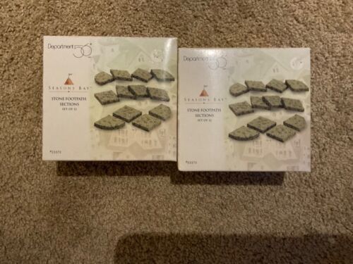 Lot Of 2 Boxes Dept 56 Seasons Bay Stone Footpath Sections Nib Free ... inside Department 56 Accessory Stone Footpath Sections Polyresin Season's Bay 53375