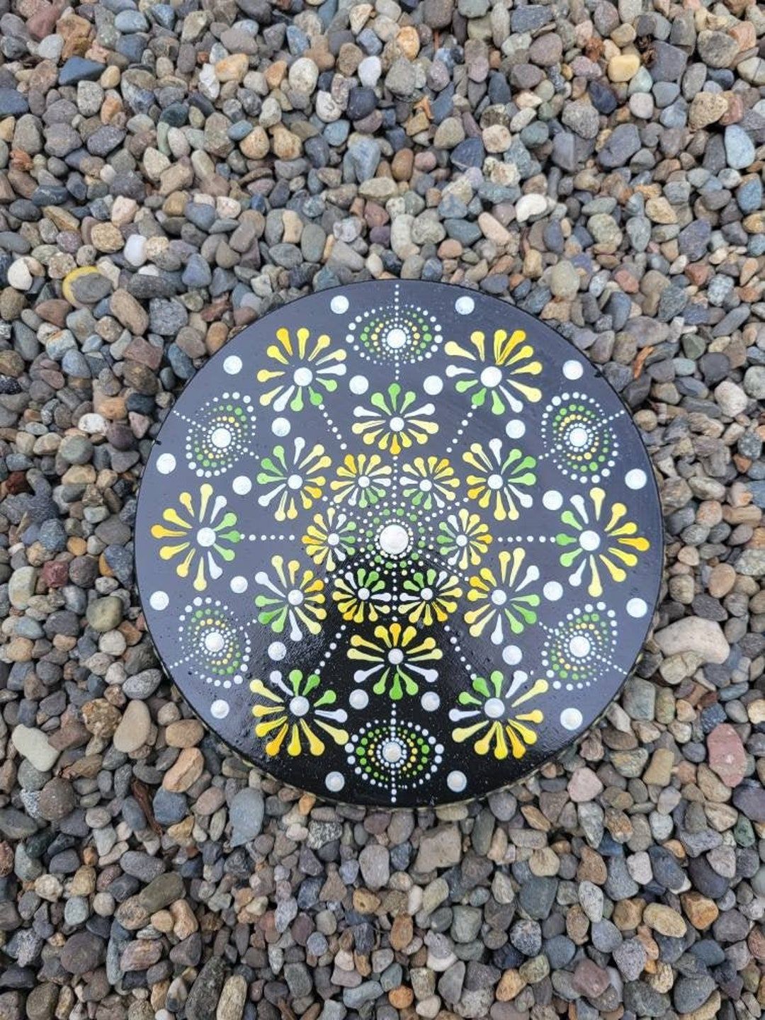 Mandala Dotted Stepping Stone - Etsy inside Flower Mandala Stepping Stone Mold