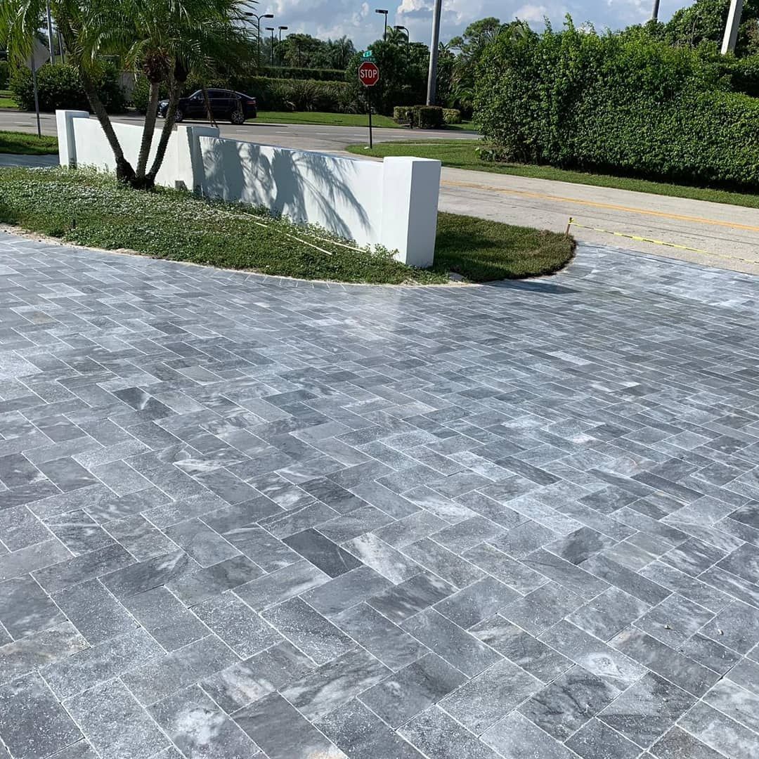 Marble Pavers &amp; Natural Stone Pavers | Australian Paving Centre ... intended for Atlantic Blue Pattern Tumbled Marble Paver, 160 Sft
