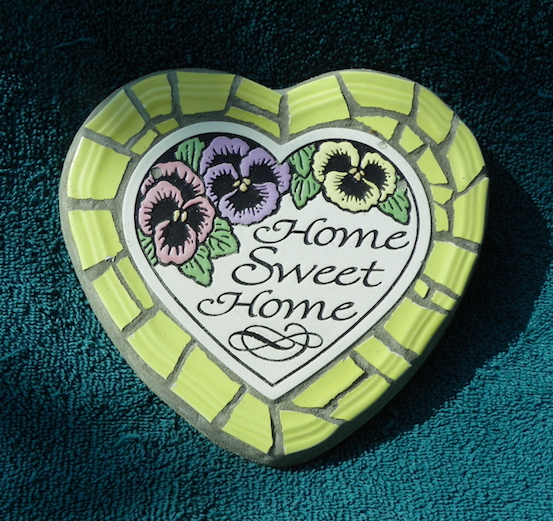 Mosaic Home Sweet Home Stepping Stone, By Ada | Mosaic House, Mosaic ... within Crafting Durable and Beautiful Home Sweet Home Stepping Stones Step by Step