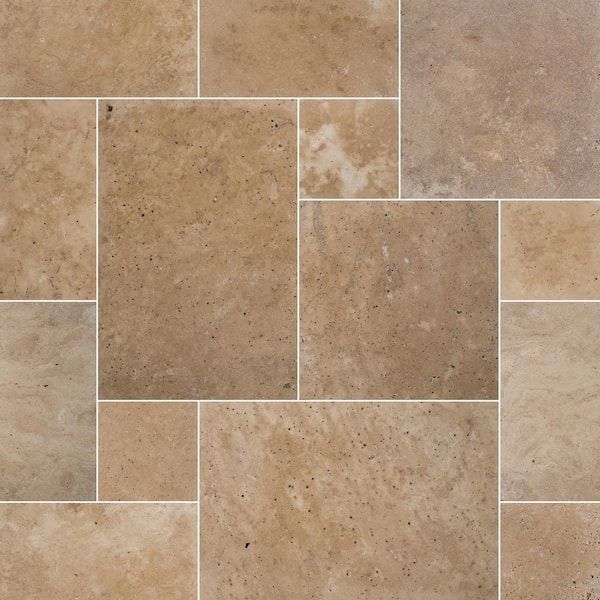 Msi Tuscany Beige 10-Piece Tumbled Travertine Paver Tile Kit (160 Sq ... regarding Tuscany Beige 16X16 Tumbled Travertine Paver, 50 Sft