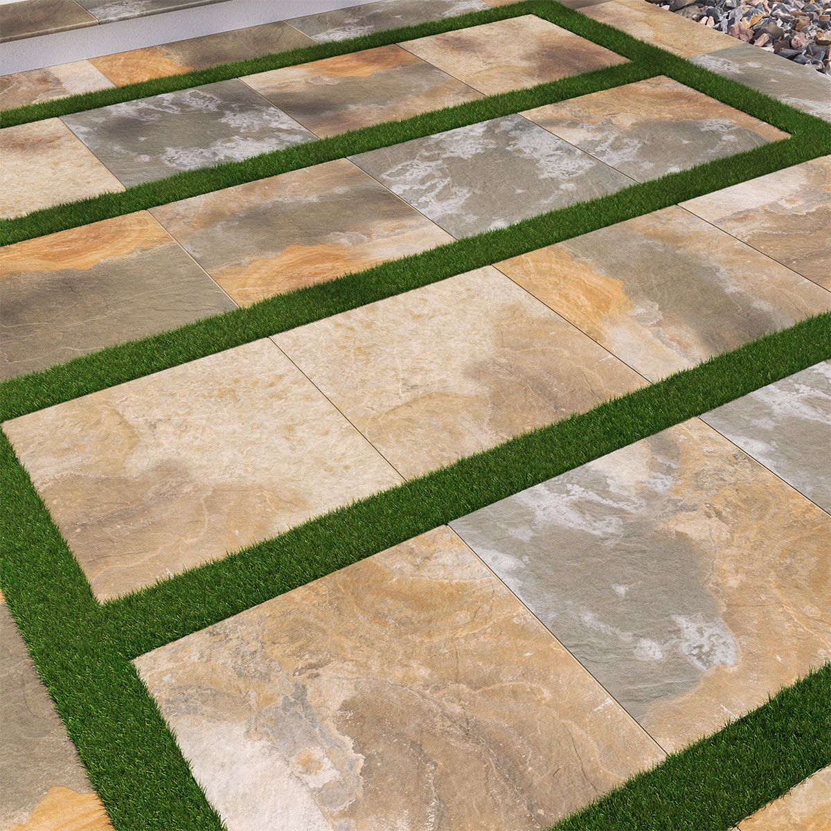 Mystique Multicolor Arterra Pavers - Arterra Pavers From Msi throughout A Comprehensive Guide to Planning and Installing 52 Sq Ft of Porcelain Pavers