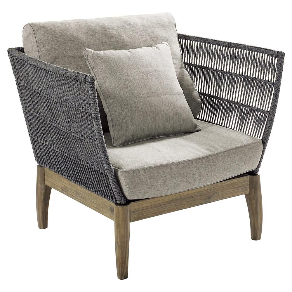 Nova Coastal Regatta Rope Acacia Wood Outdoor Lounge Chair - Set Of 2 regarding Cabrillo Ii Acacia Wood And Rope Outdoor Dining Chair Set Of 2