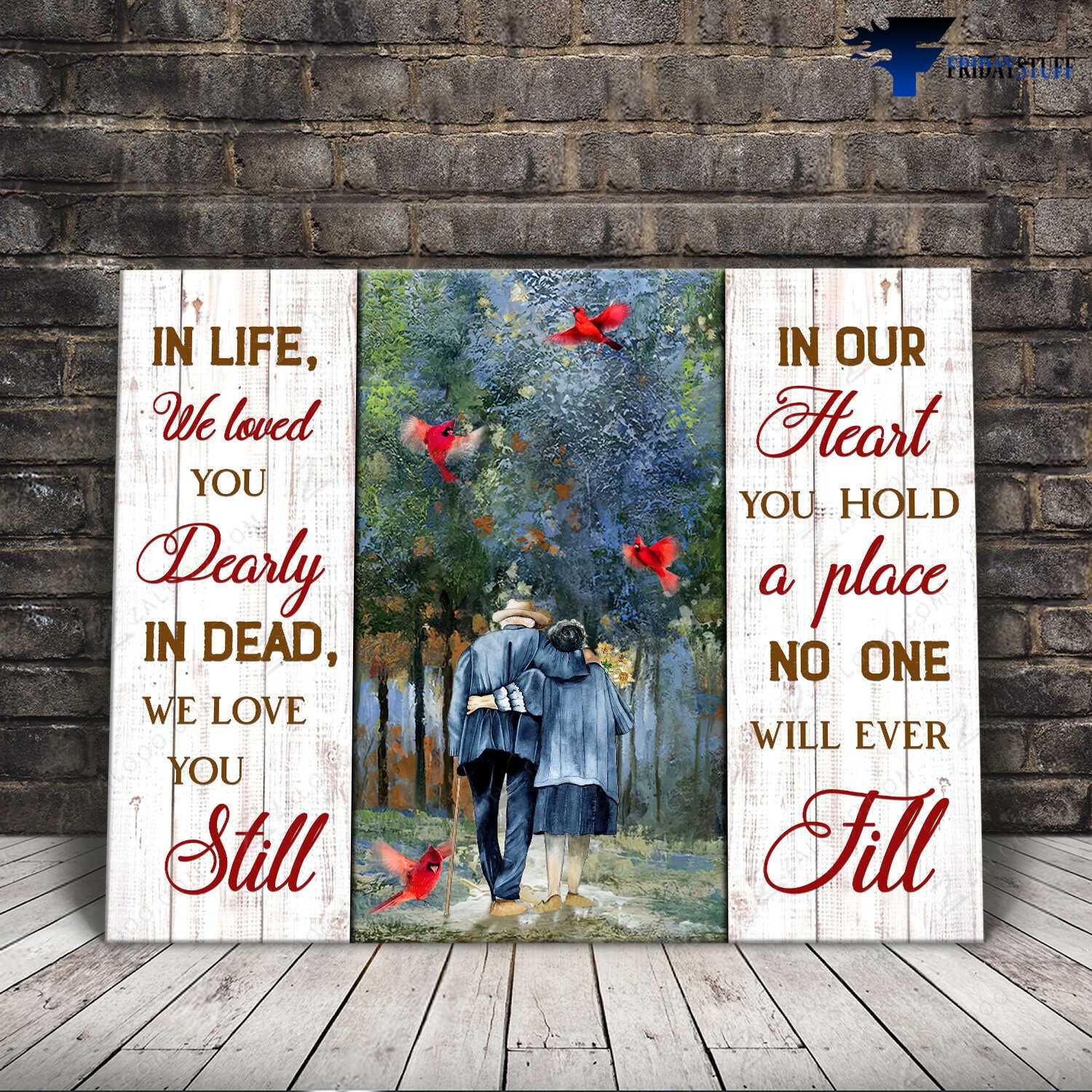 Old Couple, Cardinal Bird - In Life, We Loved You Dearly, In Dead, We ... pertaining to In Life I Loved You Dearly, In Death I Love You Still Memorial Stepping Stone