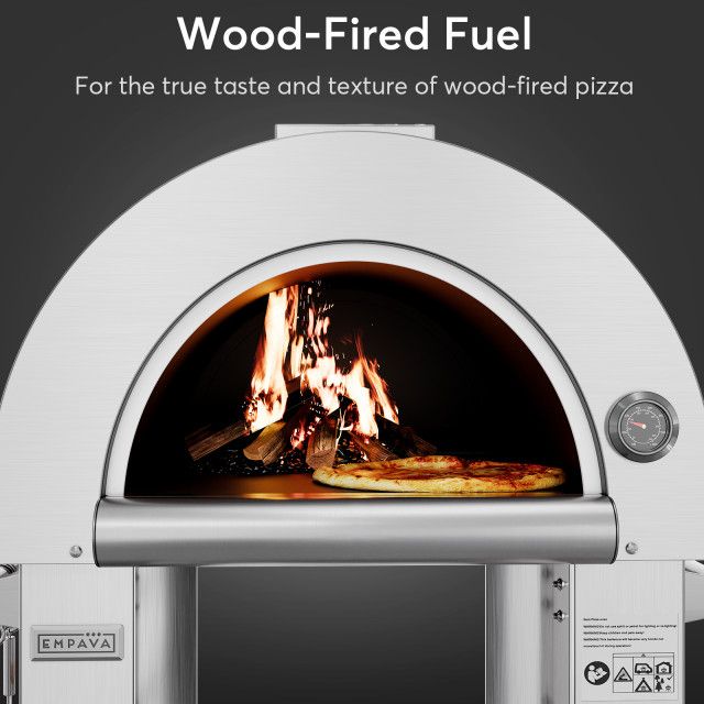 Outdoor Pizza Oven With Open Shelf And Wheels, Portable Wood Fired Pizza Maker - Rustic ... inside Outdoor Pizza Oven With Open Shelf And Wheels, Portable Wood Fired Pizza Maker
