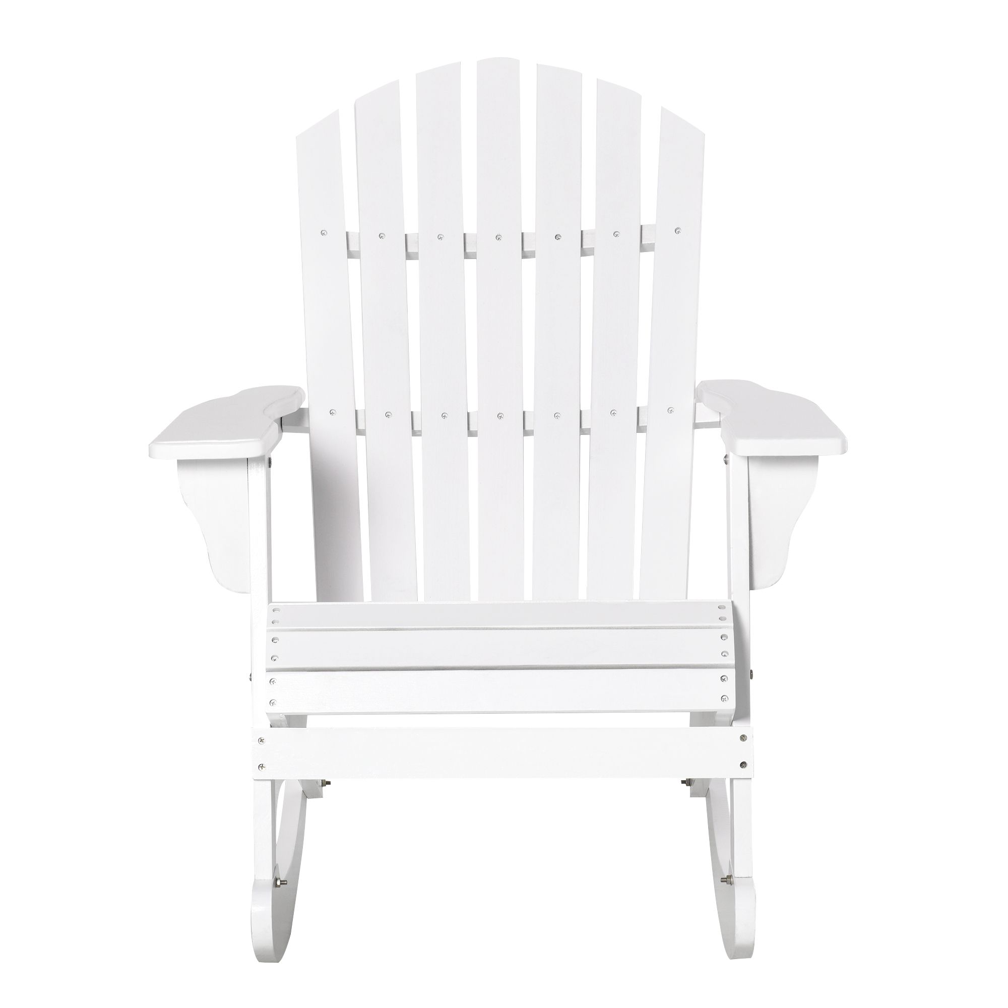 Outsunny Wooden Adirondack Rocking Chair Outdoor Lounge Chair Fire Pit ... intended for Slatted Wood Adirondack Chair