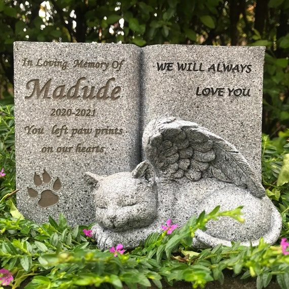 Personalized Cat Angel Pet Memorial Grave Marker Tribute - Etsy within Supporting Your Heart Navigating Loss with a Cat Memorial Kit