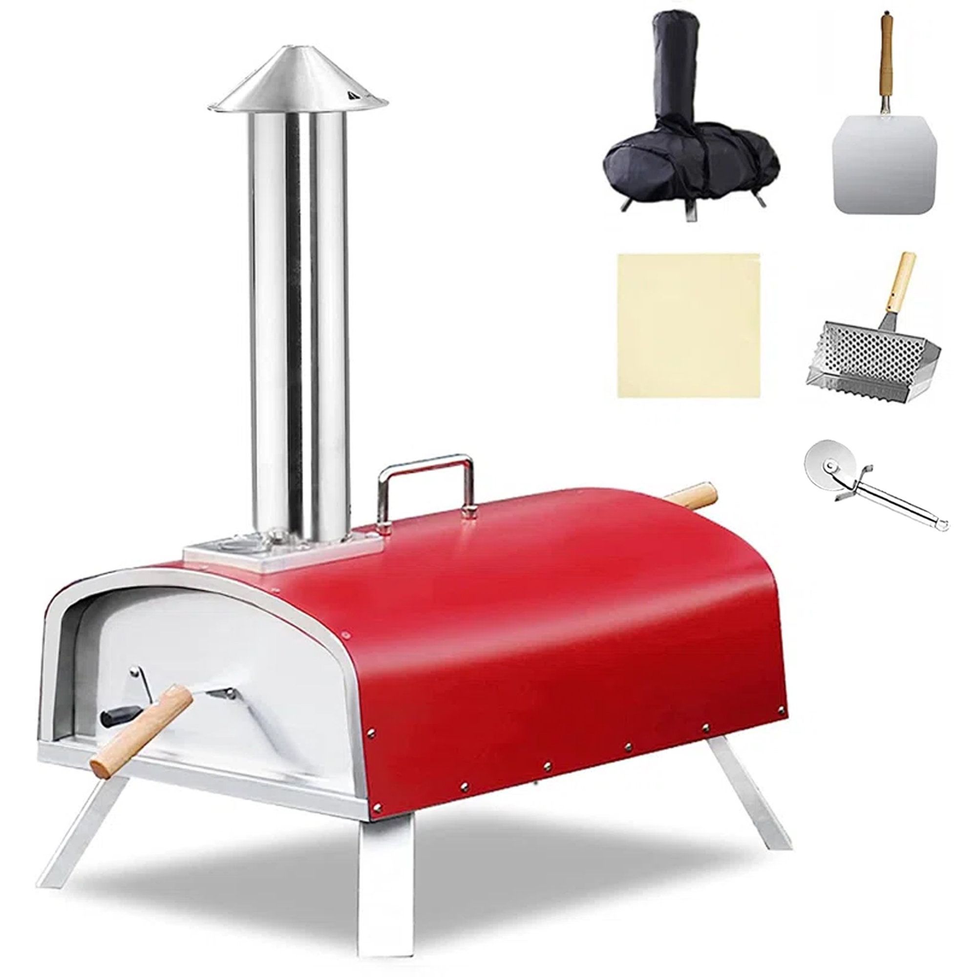 Pizzello 16Inch Portable Pellet Pizza Oven Outdoor Wood Fired Pizza Ovens &amp; Reviews | Wayfair intended for Maintaining Your Wood Fired Pizza Oven Longevity and Care Tips