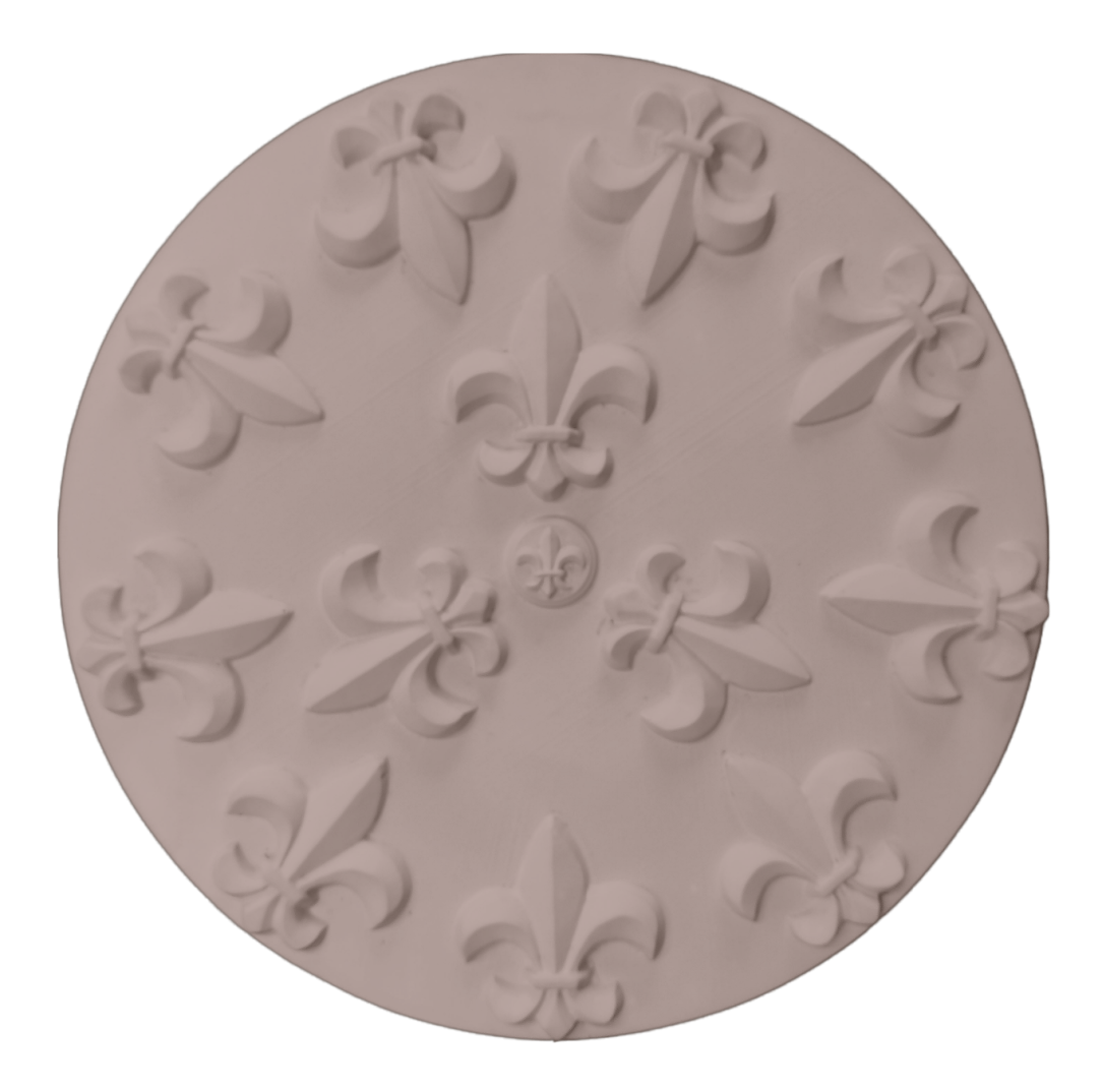 Raised Fleur De Lis Stone Mold | Garden Molds within Enhancing Your Garden with Fleur de Lis Stepping Stones Design Ideas and Techniques