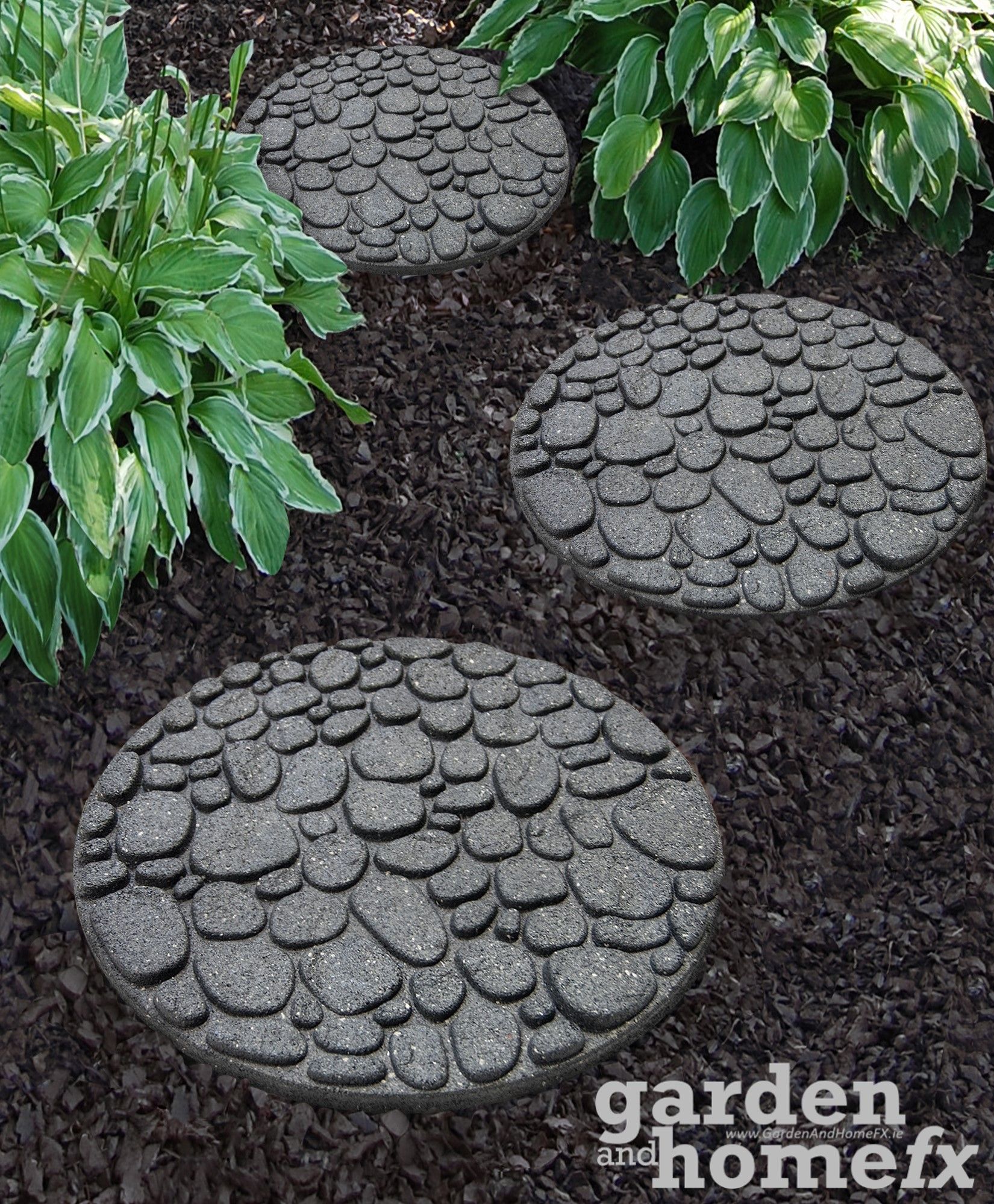 Recycled Rubber Stepping Stones - Round River Stone - Garden And Home Fx inside The Longevity of Rubber Stepping Stones What to Expect Over Time