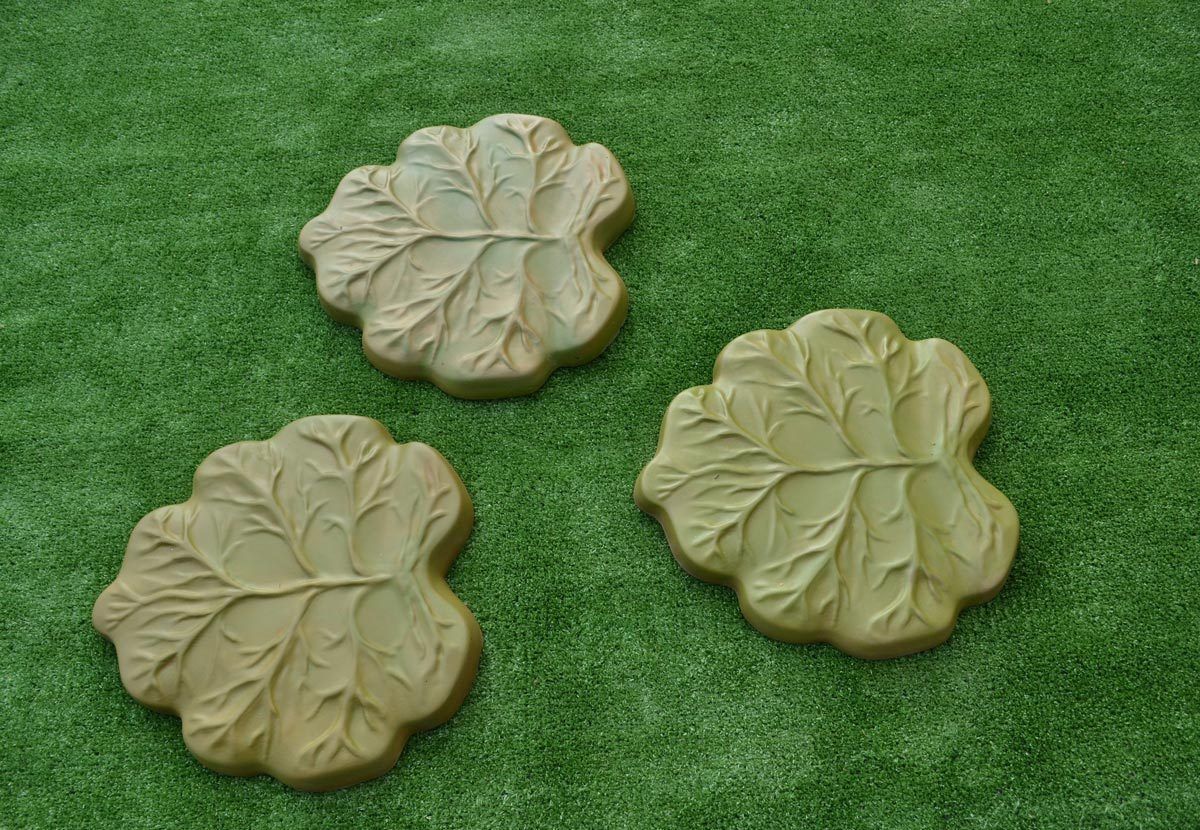 Reusable Garden Path Road Walk Diy Stone Maker Leafs Stepping Stone ... regarding Pine Branches Stepping Stone Mold