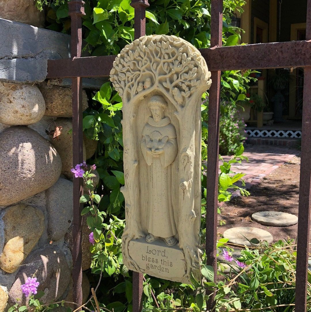 Saint Francis Plaque 4 Color Options: Etched W/ Lord - Etsy in St Francis Plaque Mold Materials and Techniques for Lasting Art