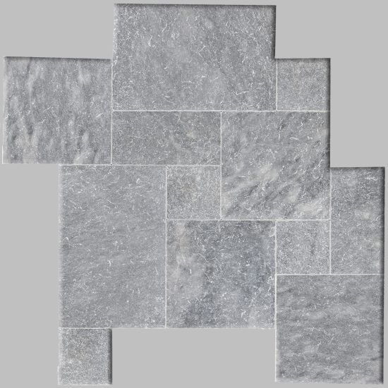 Sky Blue Tumbled - Atlantic Stone Source with Atlantic Blue Pattern Tumbled Marble Paver, 160 Sft