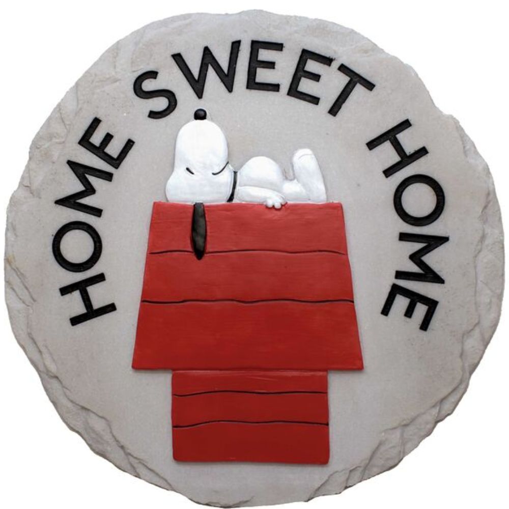 Snoopy Home Sweet Home Garden Stepping Stone - Retrofestive.ca throughout Home Sweet Home Stepping Stone