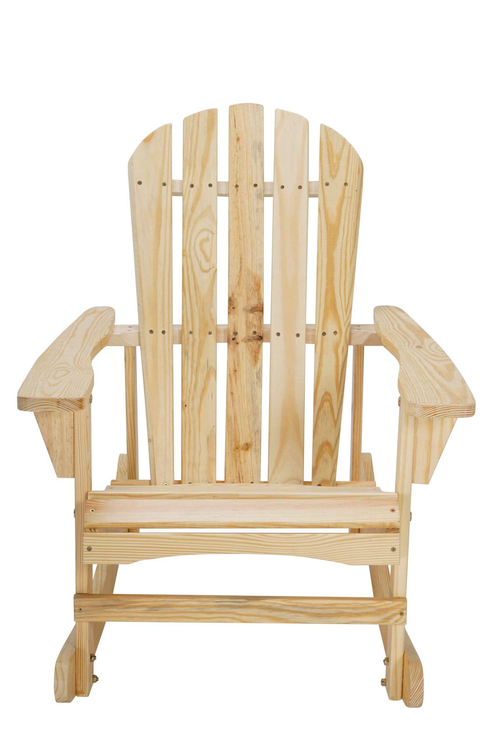 Solid Wood Adirondack Rocking Chair For Outdoor, Porch, Balcony, Wooden ... with Wood Adirondack Rocking Chair 3 Piece Outdoor Furniture Set