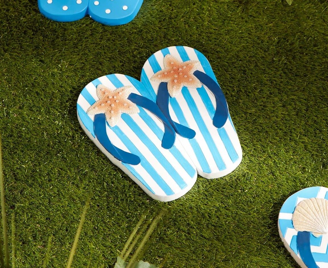 Starfish Cement Flip Flops Stepping Stone Pathway | Ubuy India intended for Starfish Flip Flops Stepping Stone
