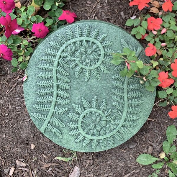 Stepping Stone - Etsy for The Art of Durable Stepping Stones Selecting the Best Fern Mold Materials