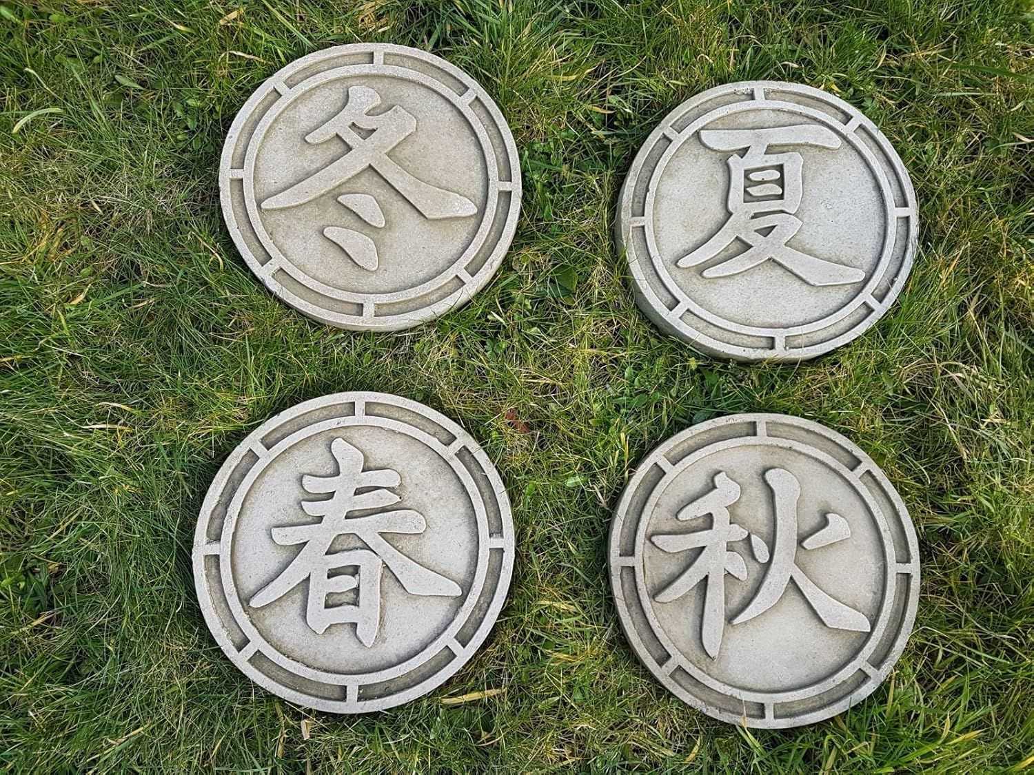 Stone Concrete Set Of Chinese Four Seasons Stepping Stones [Delivery ... inside Unlocking Garden Beauty with Four Seasons Stepping Stone Molds A Comprehensive Guide