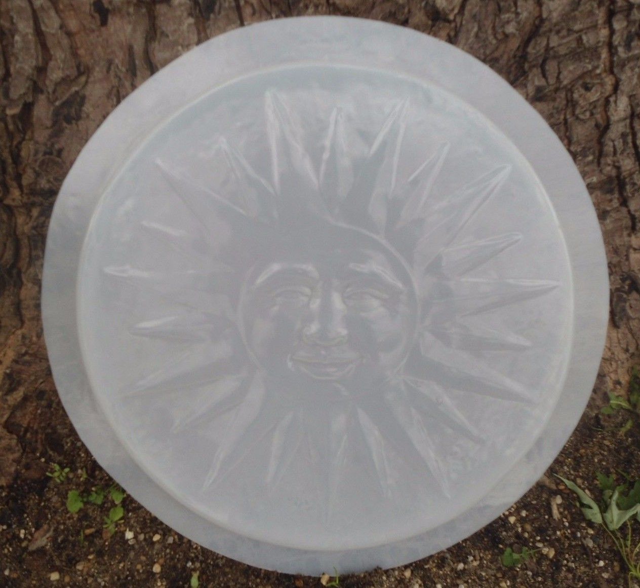 Sun Face Stepping Stone Mold Plastic Concrete Molds Plaster Mould 14" X ... inside Sun Face Stepping Stone Mold
