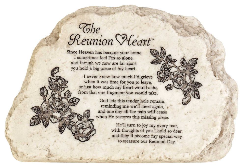 The Reunion Heart Garden Rock, 9" - Traditional - Garden Statues And ... within The Reunion Heart Stepping Stone, Resin