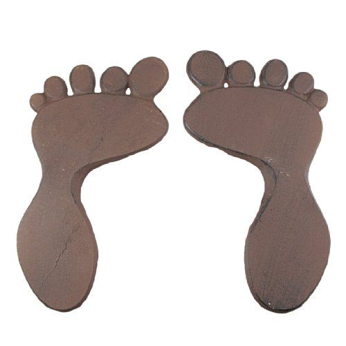 Things2Die4 Pair Of Cast Iron Footprint Stepping Stones Antique Finish ... with Creating a Timeless Garden Path with Pair Of Cast Iron Footprint Stepping Stones