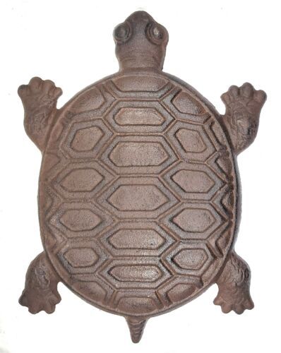Turtle Garden Stepping Stone Decorative Rustic Cast Iron Yard Garden ... pertaining to Decorative Cast Iron Yard And Garden Stepping Stone, Turtle, Bronze