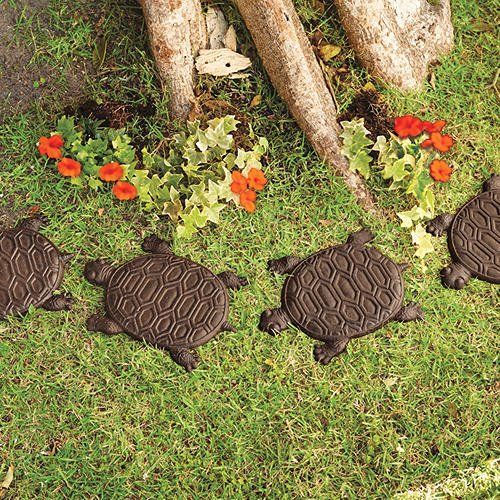 Turtle Stepping Stones Set Of 6 Cast Iron Rust Finish | Turtle, Turtle ... for Caring for Your Decorative Cast Iron Stepping Stones A Comprehensive Guide