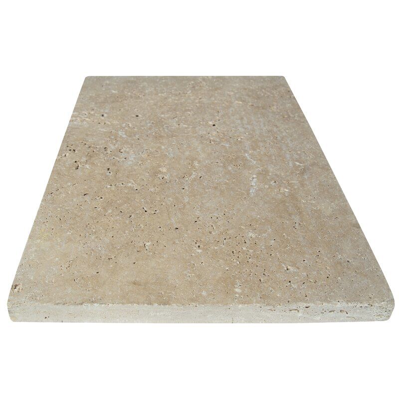 Tuscany Beige 16" X 24" Tumbled Travertine Paver - Outdoor Furniture Zone intended for Tuscany Beige 24X24 Tumbled Travertine Paver, 52 Sft