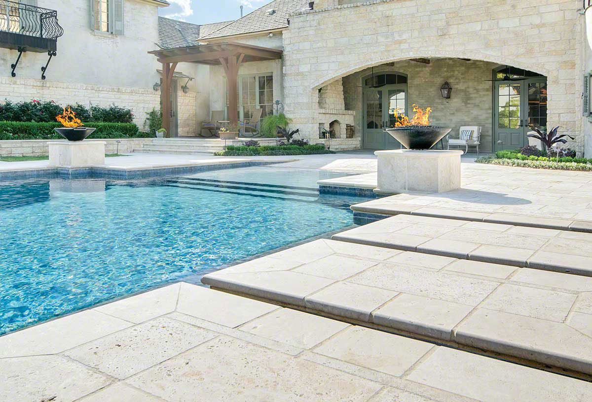 Tuscany Beige Natural Stone Pavers For Driveways &amp; Patios with regard to The Enduring Appeal of Travertine Exploring Texture and Style in Paving
