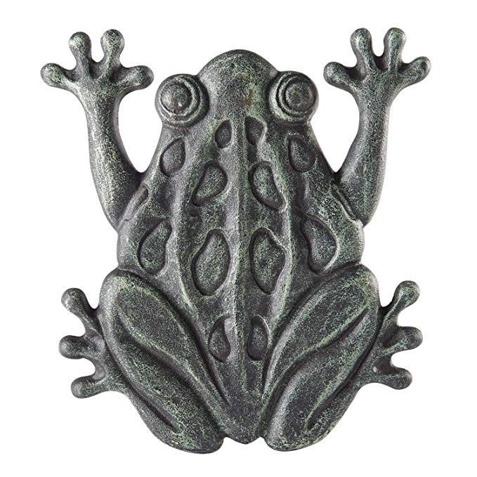 Upper Deck Cast Iron Frog Stepping Stone - Animal Garden And Yard Decor ... in Decorative Cast Iron Yard And Garden Stepping Stone, Sitting Frog, Green