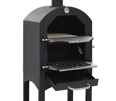 Vidaxl Charcoal Fired Outdoor Pizza Oven With Fireclay Stone | Vidaxl.com intended for Cleaning and Maintaining Your VidaXL Pizza Oven for Longevity and Flavor