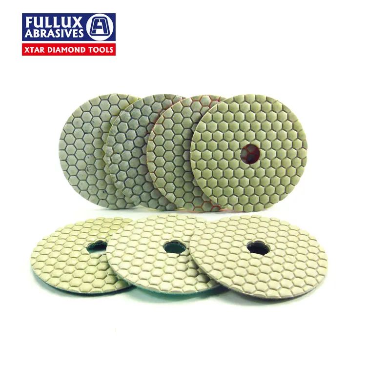 Wet And Dry Resin Bond Honeycomb Polishing Pads For Quartz Marble ... intended for Eco Friendly Stone Polishing Pad Cheetah, Set Of 5, 8"