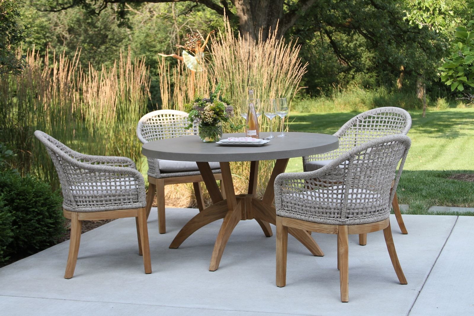 Wire Outdoor Table And Chairs At Billie Allen Blog throughout Beyond Aesthetics The Long Term Investment of Cabrillo Acacia Wood and Rope Furniture