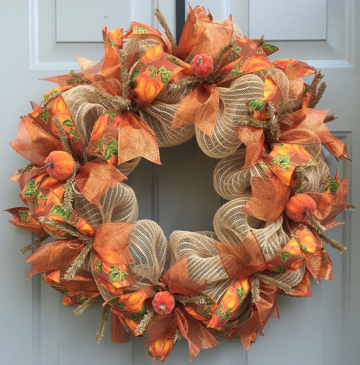 20+ Fall Mesh Wreath Ideas with