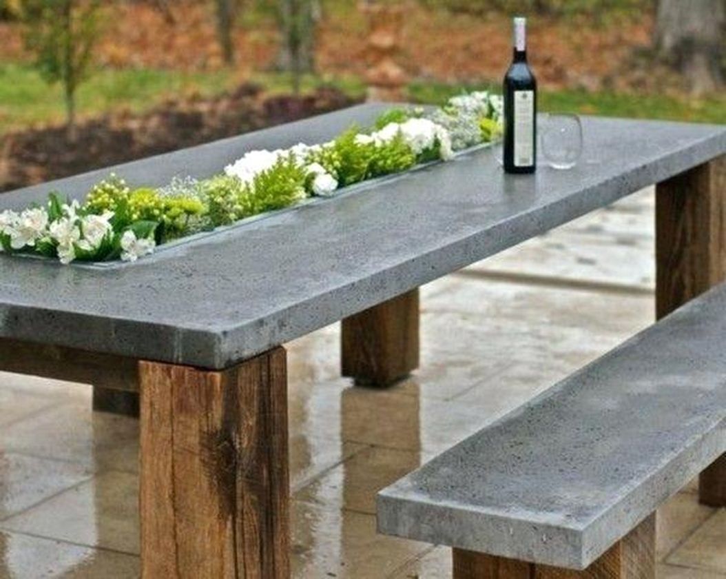 3 Easy Diy Cement Table Ideas For Your Patio Designs - Homiku.com ... inside