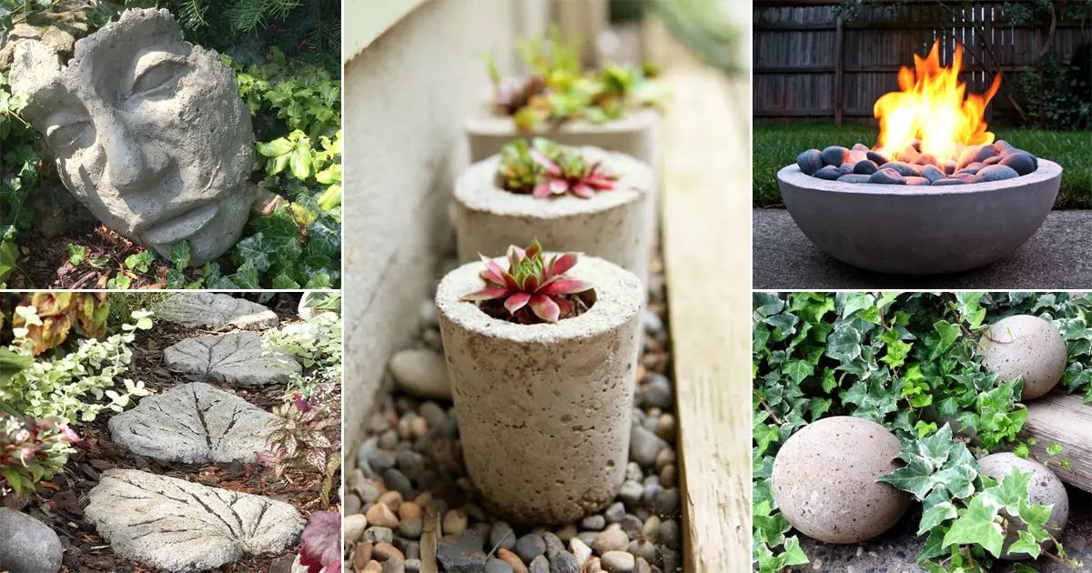 48 Diy Concrete Ideas For Garden | Diy Cement Projects inside Transforming Your Outdoor Area with a Cement Tulip Side Table