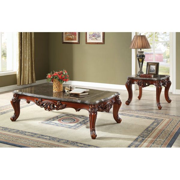 Astoria Grand Misael 2 - Piece Marble Top Living Room Table Set | Wayfair intended for