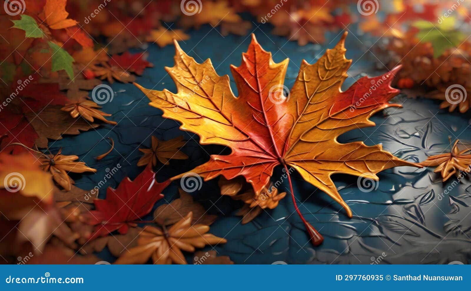 Autumn S Embrace: Maple Leaves In Fiery Splendor Stock Illustration ... throughout Crafting Autumn's Embrace with a 38" Maple Leaf Berry Swag