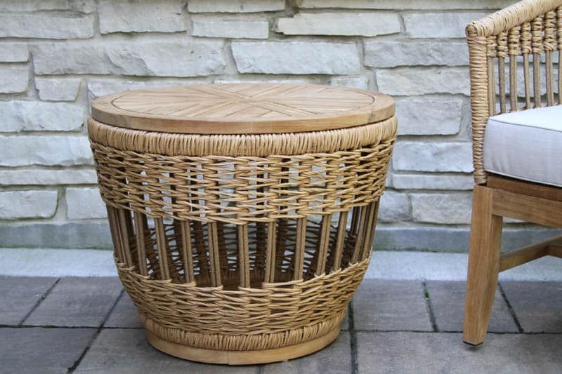 Bohemian Teak &amp;Amp; Wicker Accent Table for The Craft Behind the Beauty Making Teak and Wicker Accent Tables