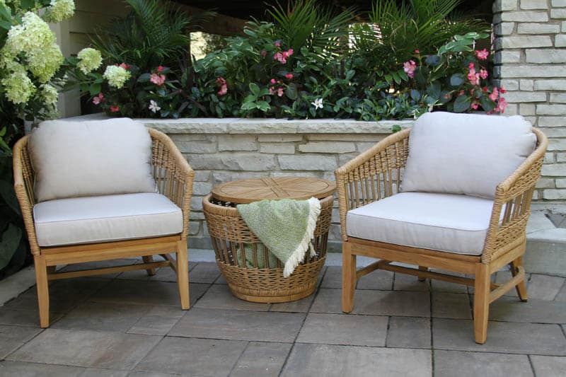 Bohemian Teak &amp;Amp; Wicker Accent Table pertaining to The Craft Behind the Beauty Making Teak and Wicker Accent Tables