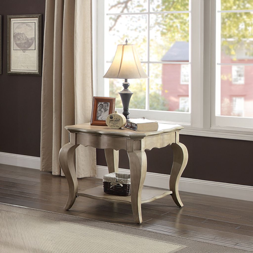 Chelmsford Antique Taupe End Table By Acme | 1Stopbedrooms with regard to Unveiling the Durability Secrets of Your Rio Taupe Side Table