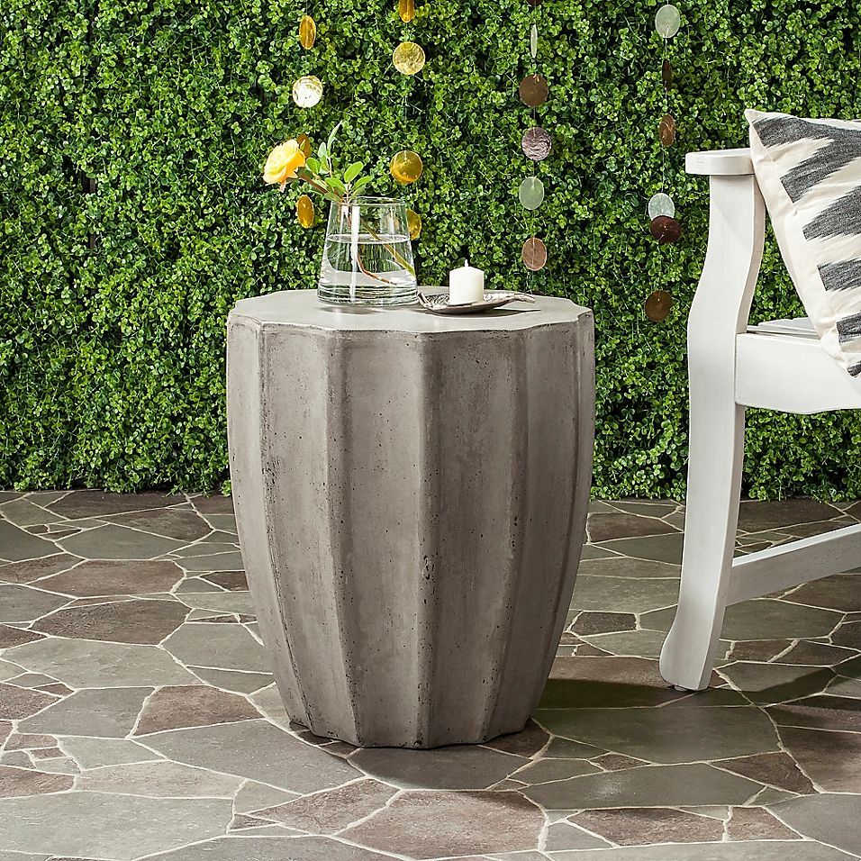 Concrete Outdoor Side Table Outdoor Davis Concrete Side Table - The Art ... for
