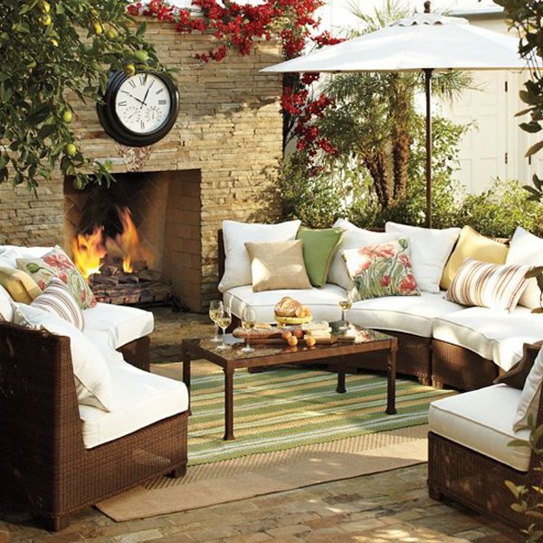 Cozy-Outdoor-Living-Room-Design for Creating Cozy Outdoor Spaces with Frontporch Cardinals Pillows