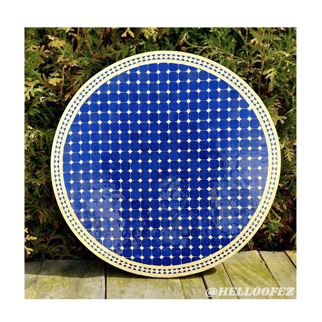 Custom-Made Patio Dining Table Tile Top Table With Durable Metal Legs ... in Beyond Aesthetics Exploring the Durability and Practicality of the Misael Tile Top Table