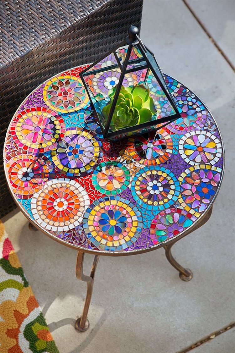 Déco Jardin Avec Mosaïque En 28 Beaux Exemples with regard to Unveiling the Artistry of Outdoor Multi Color Mosaic Side Tables